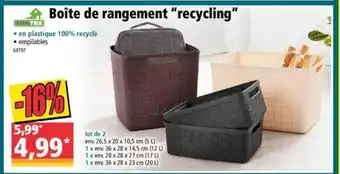 Norma Boîte de Rangement Recycling offre