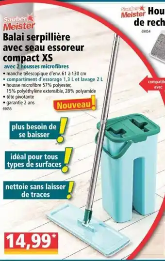 Norma Balai Serpillère Avec Seau Essoreur offre