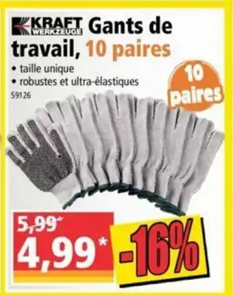 Norma Gants de Travail offre