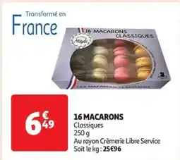 Auchan Supermarché 16 macarons offre