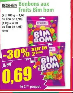 Norma ROSHEN Bonbons aux fruits Bim bom offre