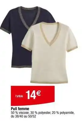 Carrefour Pull femme offre