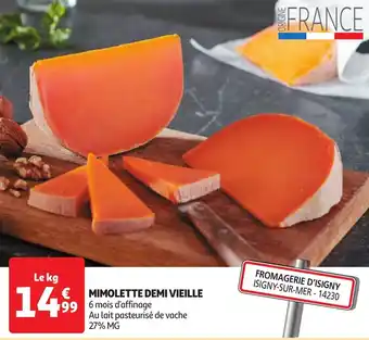 Auchan Mimolette demi vieille offre