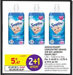 Intermarché Hyper SOUPLINE Adoucissant concentré grand air 60 lavages offre