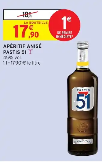 Intermarché Hyper PASTIS 51 Apéritif anisé offre