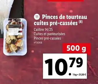 Lidl Pinces de Tourteau Cuites Pré-Cassées offre