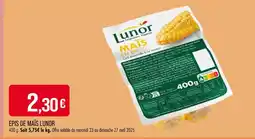 Match LUNOR Épis de maïs offre