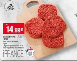 Match Viande bovine : steak haché offre