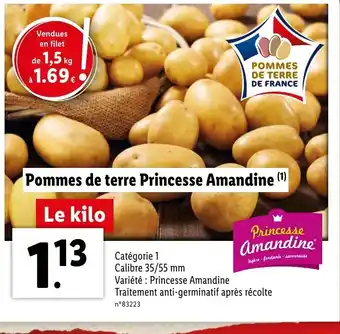 Lidl Pommes de Terre Princesse Amandine offre