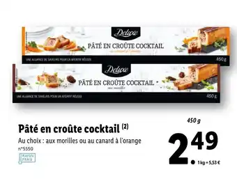 Lidl Pâté En Croûte Cocktail offre