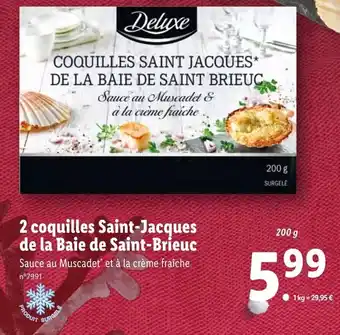 Lidl 2 Coquilles Saint-Jacques offre