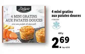 Lidl 4 Mini Gratins Aux Patates Douces offre