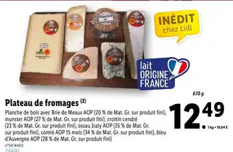 Lidl Plateau de Fromages offre