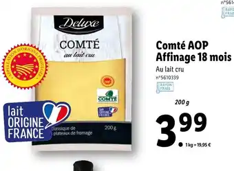 Lidl Comté AOP offre