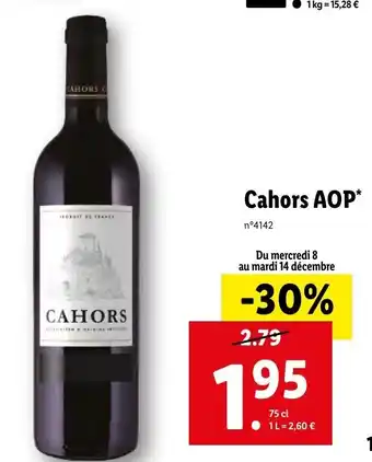 Lidl Cahors AOP offre