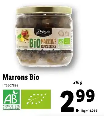 Lidl Marrons Bio offre