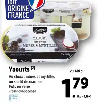 Lidl Yaourts offre