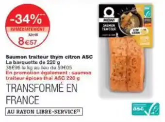 Monoprix Saumon traiteur thym citron asc offre