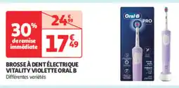 Auchan ORAL B Brosse à dent électrique vitality violette offre