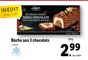 Lidl Bûche Aux 3 Chocolats offre