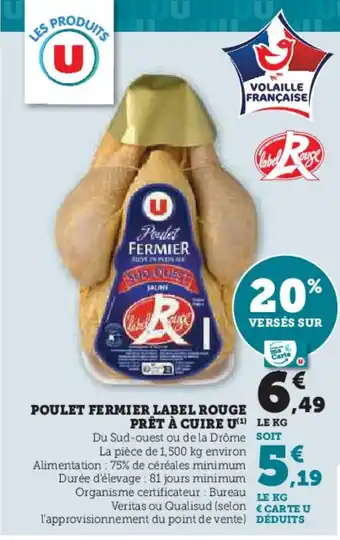 U Express Poulet fermier label rouge offre