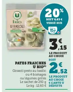 Hyper U Pats fraiches offre