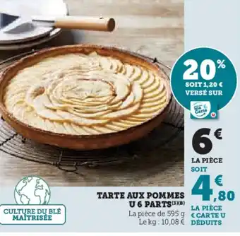 Hyper U Tarte aux pommes u 6 parts offre