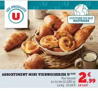 Hyper U Assortiment mini viennoiseries u offre