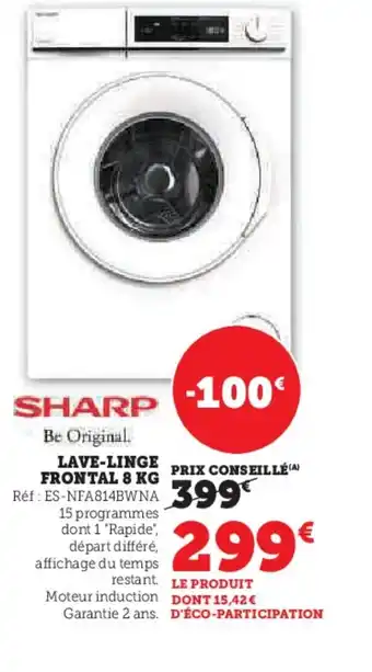 Hyper U SHARP Lave linge frontal offre