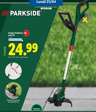 Lidl PARKSIDE Coupe bordures sans fil offre