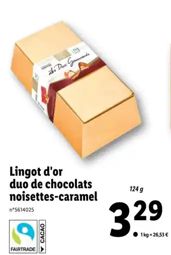 Lidl Lingot d'Or Duo de Chocolats offre