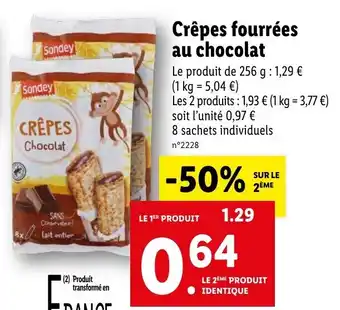 Lidl Cêpes Fourrées Au Chocolat offre
