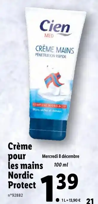 Lidl Crème Pour Les Mains offre