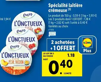 Lidl Spécialité Laitière Crémeuse offre