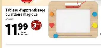 Lidl Tableau d'Apprentissage Ou Ardoise Magique offre
