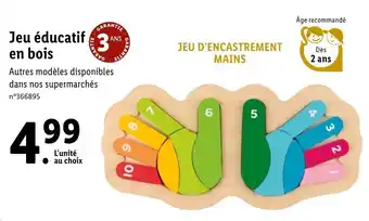 Lidl Jeu éducatif En Bois offre
