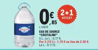 E.Leclerc Eau De Source Cristaline offre