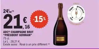 E.Leclerc AOC Champagne Brut 'Président Germain' offre