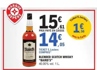 E.Leclerc Blended Scotch Whisky 'Baird's' offre