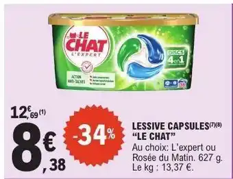 E.Leclerc LESSIVE CAPSULES LE CHAT offre