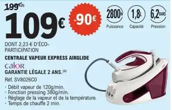 E.Leclerc Centrale Vapeur Express Airglide offre