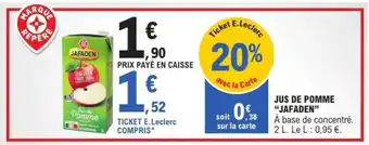 E.Leclerc Jus de Pomme 'Jafaden' offre