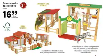 Lidl Ferme ou enclos de zoo en bois offre