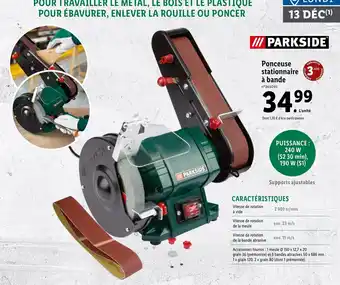 Lidl Ponceuse stationnaire à bande offre