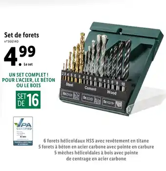 Lidl Set de forets offre