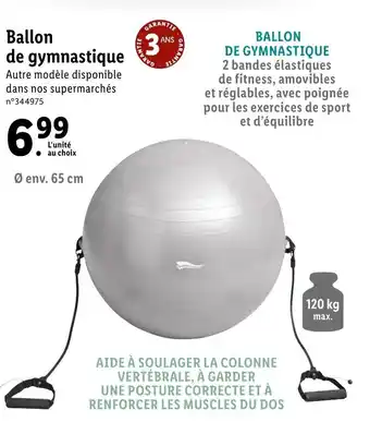 Lidl Ballon de gymnastique offre