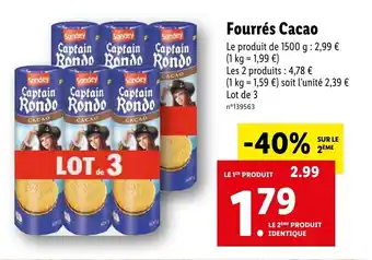Lidl Fourrés Cacao offre