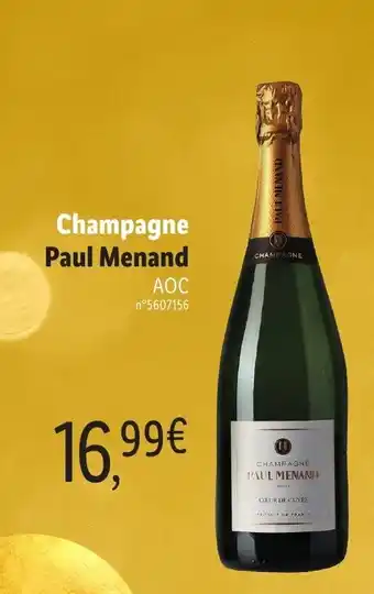 Lidl Champagne Paul Menand AOC offre