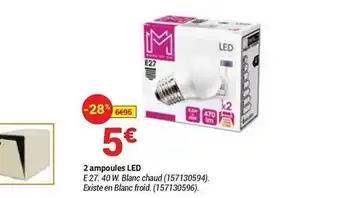 Bricorama 2 Ampoules Led offre