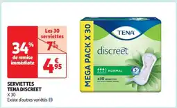 Auchan Serviettes Tena Discreet offre